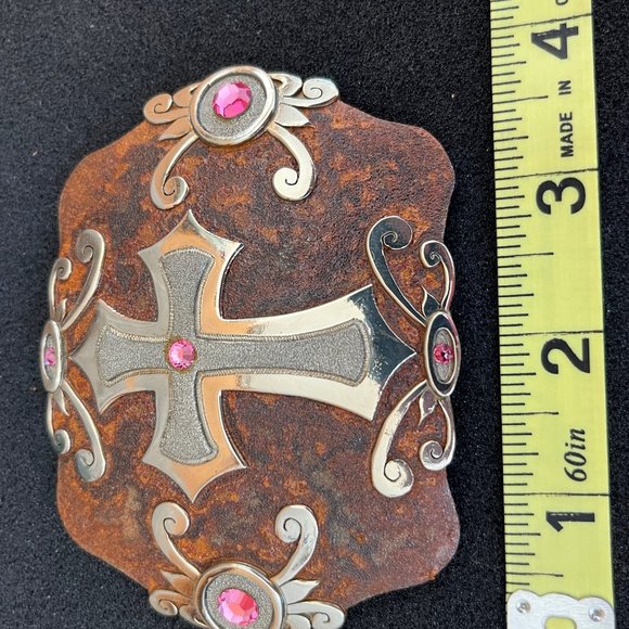 Hand crafted Rustic Cross Belt Buckle main image 7